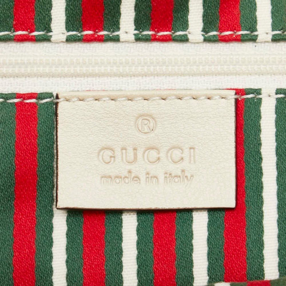 Gucci GG Canvas New Brit Tote Bag Shoulder 169946 Beige White Leather Women's... - Picture 12 of 14